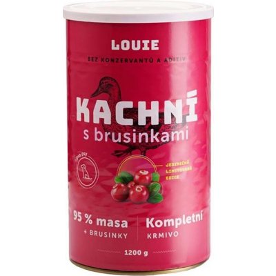 Louie konz.pro psy kachní s brusinkami a vit. 1200 g