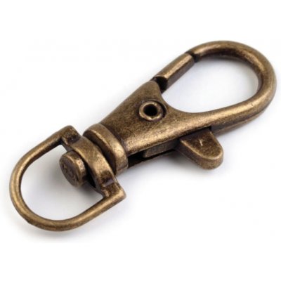 Kovová karabina průvlek 10mm - 1ks Barva: mosazná – Sleviste.cz