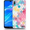 Pouzdro a kryt na mobilní telefon Huawei Picasee silikonový průhledný obal pro Huawei Y7 2019 - Barevná střecha