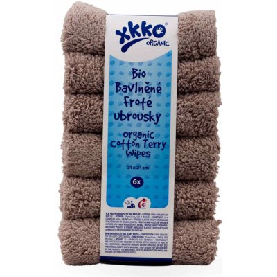 Xkko bio bavlněné froté ubrousky Organic 21x21- Atmosphere – Hledejceny.cz