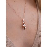 Pan Perla Stříbrný náhrdelník ve tvaru srdce s perlou 91/STR7 Růžová – Sleviste.cz