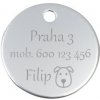 Známka, adresář a přívěsek pro psa Šperky4U Hliníková psí známka kulatá 30 mm PZ013 SI