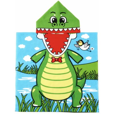 Dětský pončo ručník krokodýl
