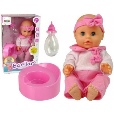 Toys Group miminko v růžové pyžamu pije a čůrá