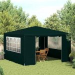 vidaXL 48536 Profesionální party stan s bočnicemi 4x4 m 90 g/m² Zelená – Zboží Mobilmania
