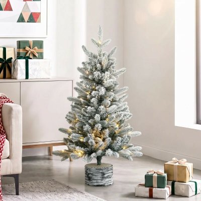 HOMCOM Umělý vánoční stromek, 90 cm | bílý – Hledejceny.cz