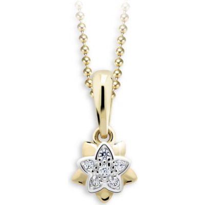 Cutie Jewellery Zlatý přívěsek pro děti C2210Z-CZ White – Zboží Mobilmania