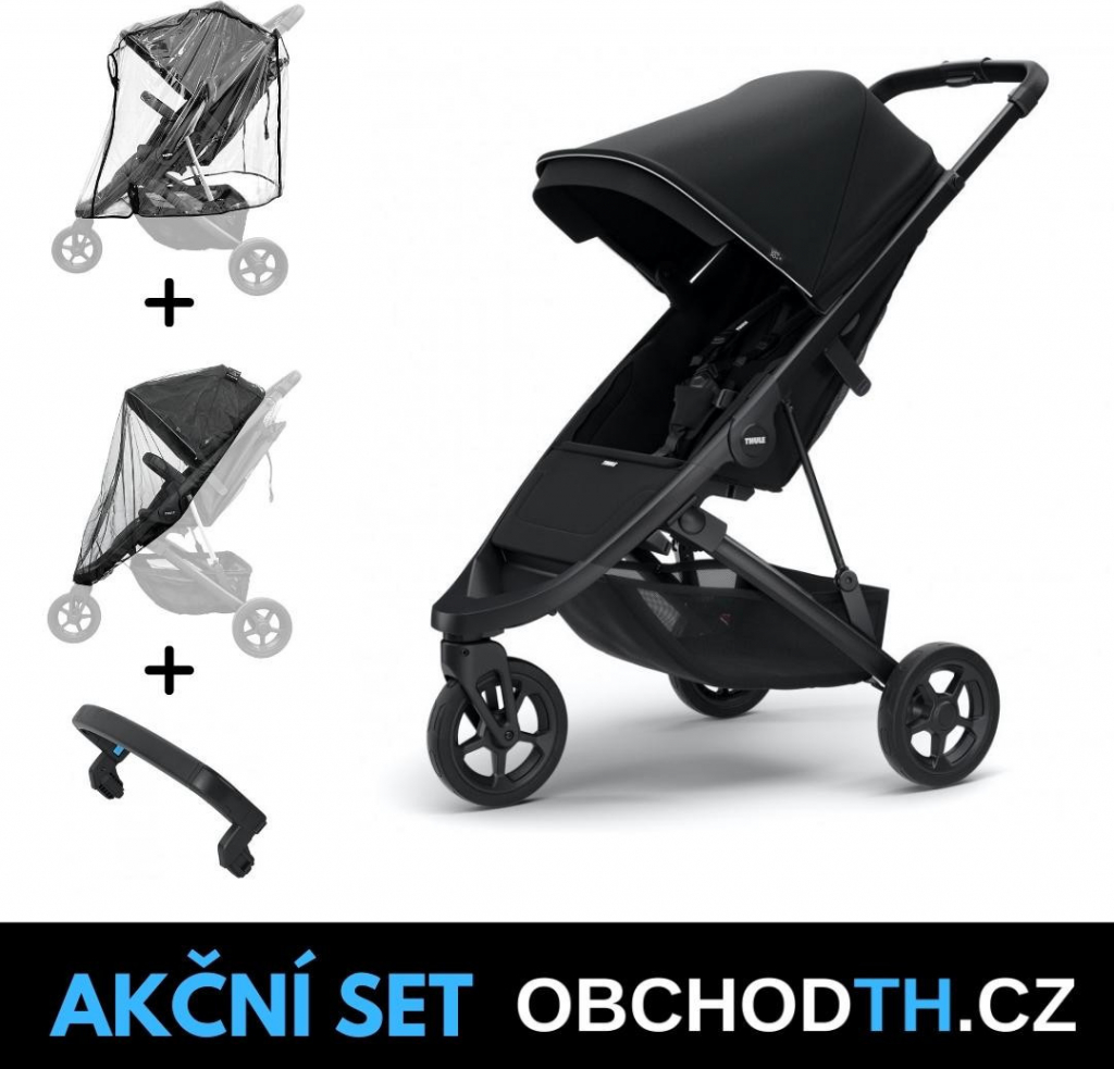 Thule Spring Black Midnight Black 2022 + madlo + pláštěnka + ochranná síť OBCHODTH.CZ