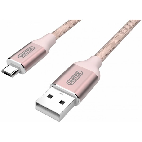 usb kabel Unitek Y-C4026ARG USB, 1m, růžovo-zlatý