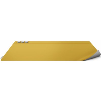 UNIQ Hagen inteligentní oboustranná podložka na stůl s magnetickými držáky na kabely, Canary yellow/Chalk grey – Hledejceny.cz