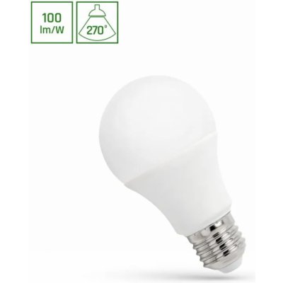 SPECTRUM LED E27 LED ŽÁROVKA 9W, A60 Studená bílá – Hledejceny.cz