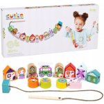 CUBIKA 14309 Navlékací pohádka navlékací set 13 dřevěných dílů a 8 předloh – Zboží Dáma