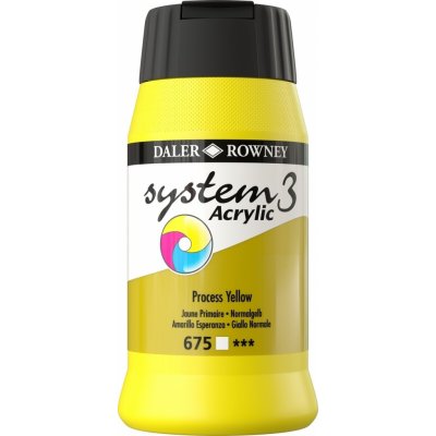 Daler Rowney System3 akrylová barva process yellow 500 ml 1 ks – Hledejceny.cz