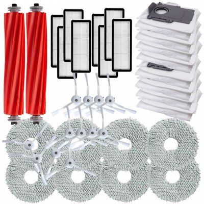 ElektroSkalka Roborock QRevo 10Pro/MaxV/S/Plus hepa filtry a kartáče a sáčky a mopovací textilie 38 ks – Zboží Mobilmania