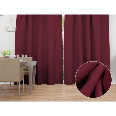Biante Dekorační závěs Rongo RG-044 Tmavě bordó 140x140 cm – Zboží Mobilmania