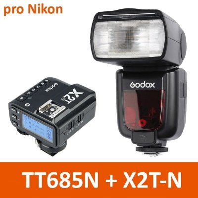 Externí blesk Godox TT685 II pro Nikon s řídící jednotkou X2T, TTL , HSS