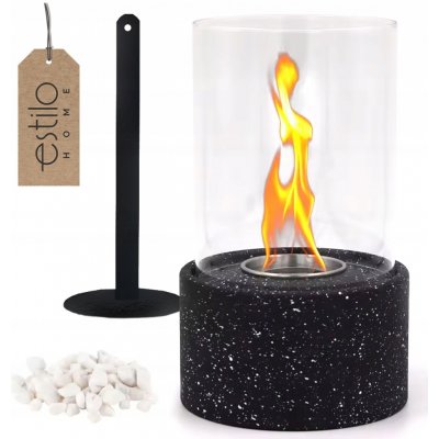 EstiloHome Volně stojící biokrb 16 x 24 x 16 cm černý – Zboží Dáma