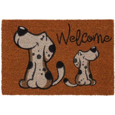 FLOMA Ruco Welcome Happy Dogs Kokosová 40 x 60 x 1,5 cm – Zboží Mobilmania