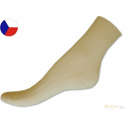 Nepon pánské ponožky ze 100% bavlny žebro béžové – Zboží Mobilmania