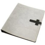 Kožený šanon - kůže šedá semiš – Zboží Živě