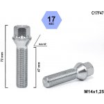 Kolový šroub M14x1,25x47, kuželový, klíč 17, C17F47, výška 72 mm | Zboží Auto