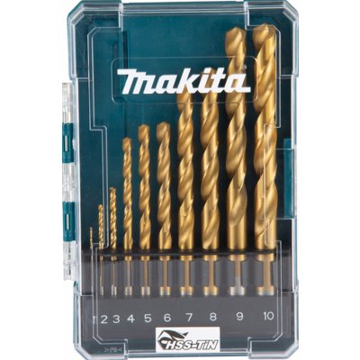 MAKITA D-72849 Sada vrtáků do kovu HSS-TiN, 1/4" 1-10mm (po 1), 10ks