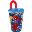 Marvel KELÍMEK S BRČKEM SPIDERMAN PLAST 430 ml