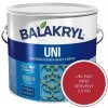 Barvy na kov Barvy a laky Hostivař akryl Uni mat 0830 2,5kg červená