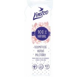 Linteo 100% Natural kosmetické vatové odličovací tampony 100 ks