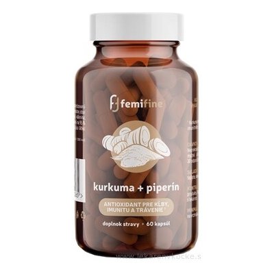 EkoMedica SK FemiFine Kurkuma + piperin, 60 kapslí – Hledejceny.cz