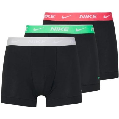 Nike Everyday Cotton Stretch Trunk 3P Růžový, Stříbrný, Zelený, Černý – Zbozi.Blesk.cz