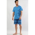 Velké kolo pánské pyžamo krátké tyrkysové – Zboží Dáma