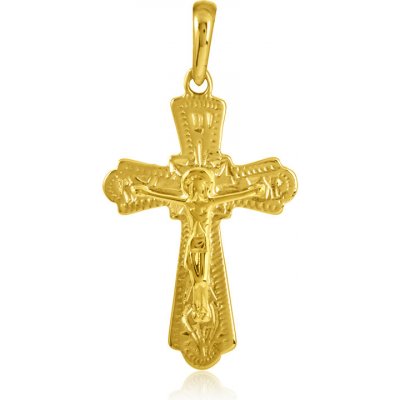 Gemmax Jewelry Zlatý přívěsek Ježíš Kristus na kříži GUPYN 29751
