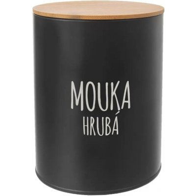 Orion dóza plech dřevo Mouka hrubá dekor Black 2,3 l – Zboží Mobilmania