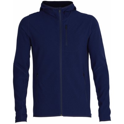 merino mikina ICEBREAKER Mens Descender LS Zip Hood Royal Navy – Zboží Mobilmania