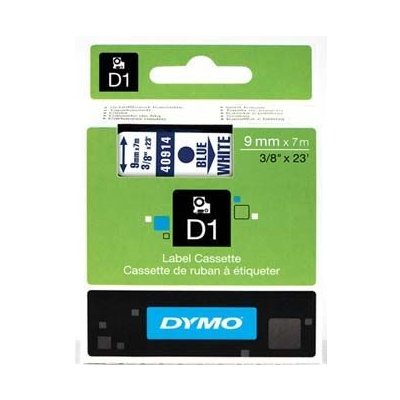 DYMO Originální páska D1 40914 / S0720690 9mm x 7m modrý tisk/bílý podklad (40914) – Zboží Mobilmania