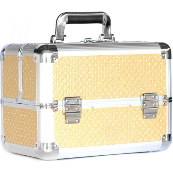 TRD LARGE Beauty BOX Velký zlatý kosmetický kufr SUN WIZZARD srdcový od 1  399 Kč - Heureka.cz