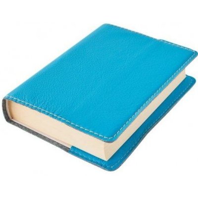 Kožený obal na knihu KLASIK XL 25,5 x 39,8 cm kůže modrá