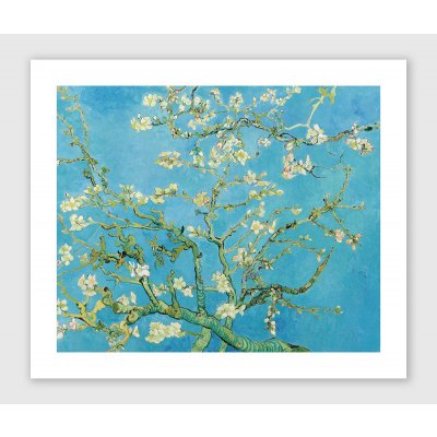 Mandlový květ - Vincent van Gogh Bílý okraj: okraj 5 cm – Zboží Dáma