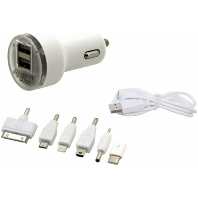 Nabíječka do auta USB 12V 2,1A (Iphone 4-8, miniUSB, microUSB, USB-C) – Zboží Mobilmania