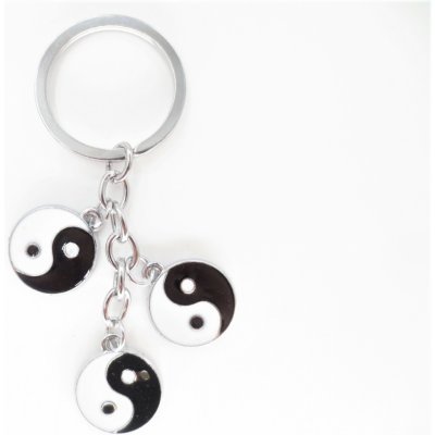 Přívěsek na klíče tři symboly Jin Jang