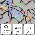 Emos D5AM07 480 LED cherry řetěz kuličky 48 m venkovní i vnitřní multicolor časovač – Hledejceny.cz
