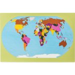 Montessori Svět mapa s vlajkami – Hledejceny.cz