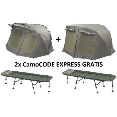 Mivardi rybářský bivak Professional + přehoz + 2x lehátko camocode express