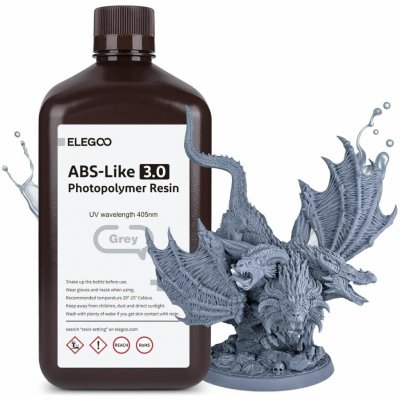 Elegoo ABS-like Resin V3.0 2KG Grey 50.103.0144 – Zboží Živě