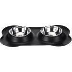 Purlov Miska pro psy a kočky dvojitá nerezová 2 x 350 ml – Zboží Dáma