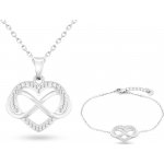 Ellami Ellami Verona 003 Set řetízek a náramek, srdíčko se symbolem nekonečna, se zirkony – Hledejceny.cz