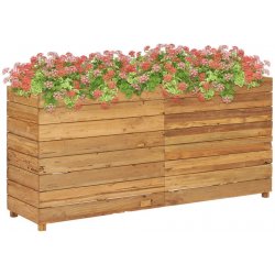 Greatstore Vyvýšený záhon 150 x 40 x 72 cm recyklovaný teak a ocel