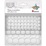 Suchý zip, samolepicí kolečka, BÍLÁ, 3 velikosti, 69 ks/bal. – Hledejceny.cz