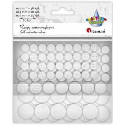 Suchý zip, samolepicí kolečka, BÍLÁ, 3 velikosti, 69 ks/bal. – Hledejceny.cz